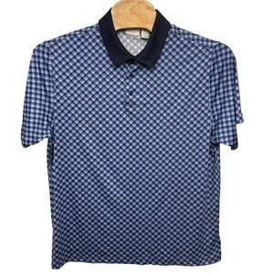 Rorie Whelan Golf Polo Shirt Men's Size XXL Short Sleeve Performance Blue Plaid